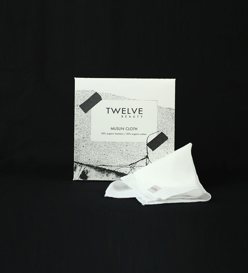 black and white muslin cloths